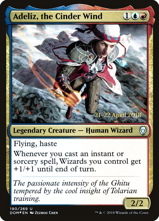 Adeliz, the Cinder Wind [Dominaria Prerelease Promos] MTG Single Magic: The Gathering | Red Claw Gaming