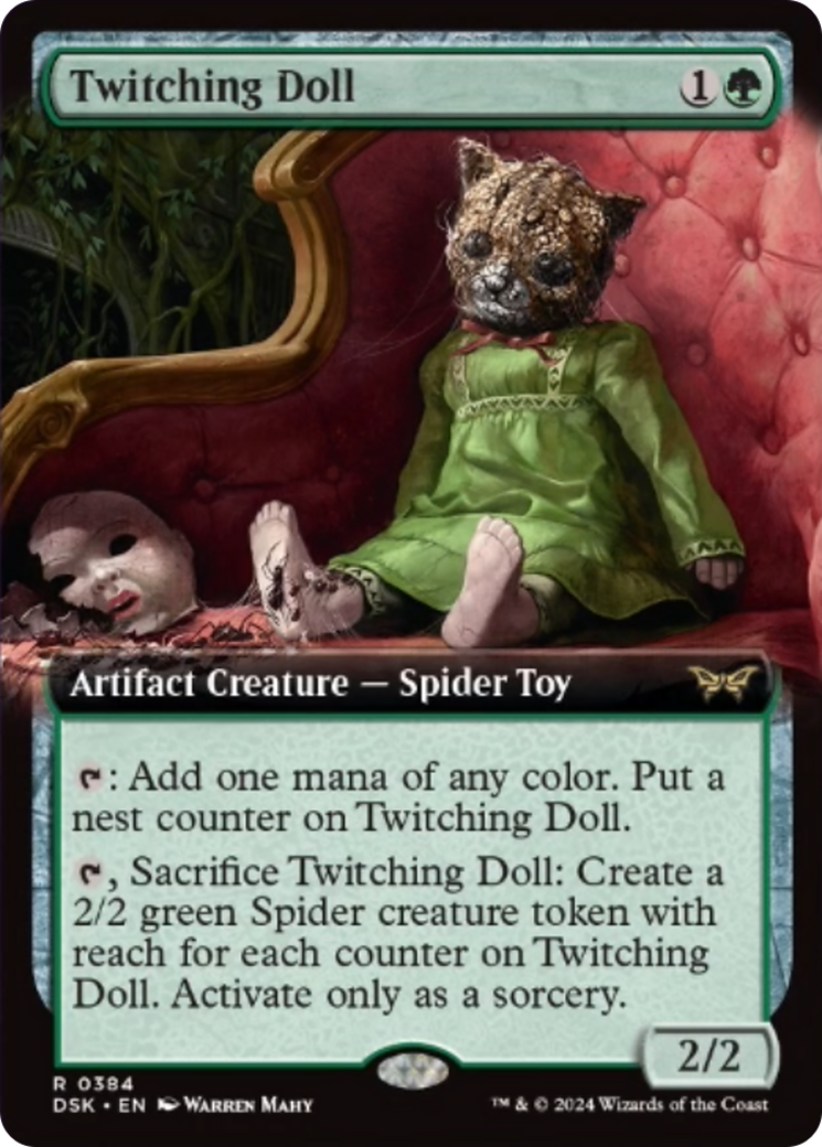 Twitching Doll (Extended Art) [Duskmourn: House of Horror] MTG Single Magic: The Gathering | Red Claw Gaming
