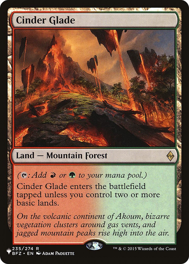 Cinder Glade [The List] MTG Single Magic: The Gathering | Red Claw Gaming