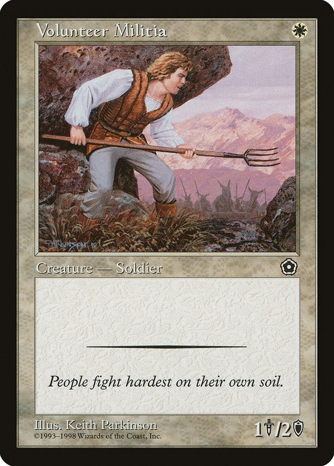 Volunteer Militia [Portal Second Age] MTG Single Magic: The Gathering | Red Claw Gaming