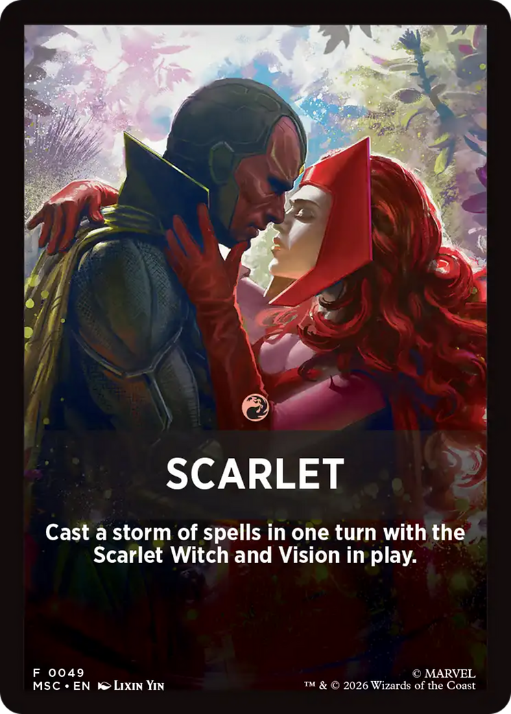 Scarlet Theme Card [Marvel Super Heroes Commander] MTG Single Magic: The Gathering | Red Claw Gaming