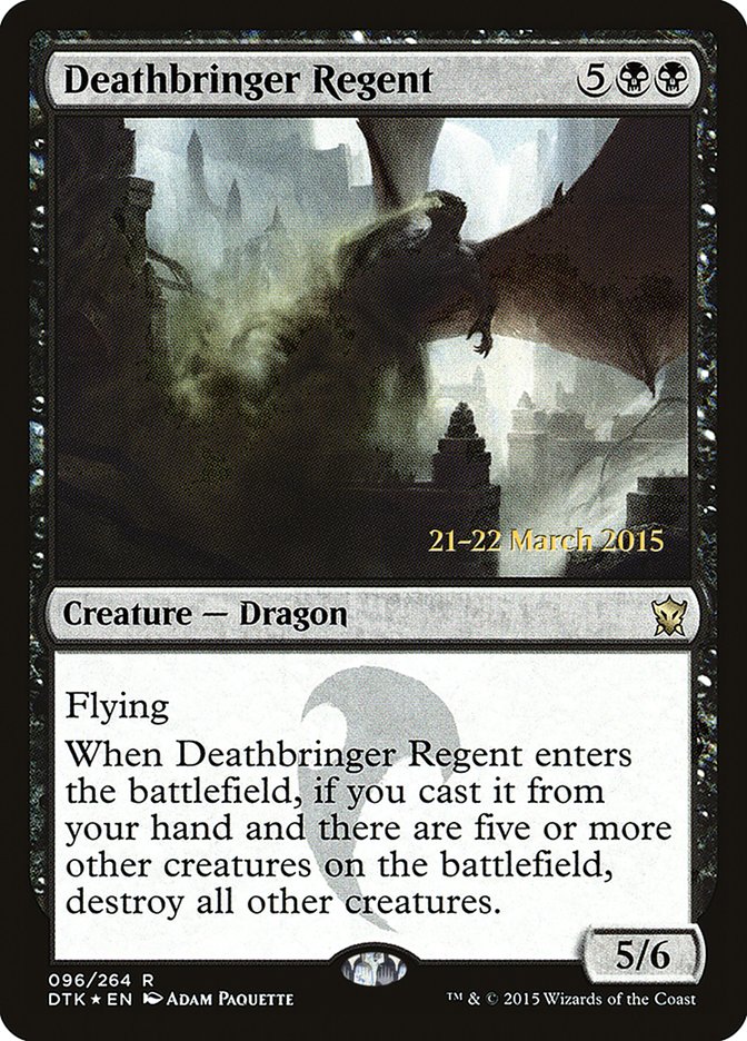 Deathbringer Regent [Dragons of Tarkir Prerelease Promos] MTG Single Magic: The Gathering | Red Claw Gaming