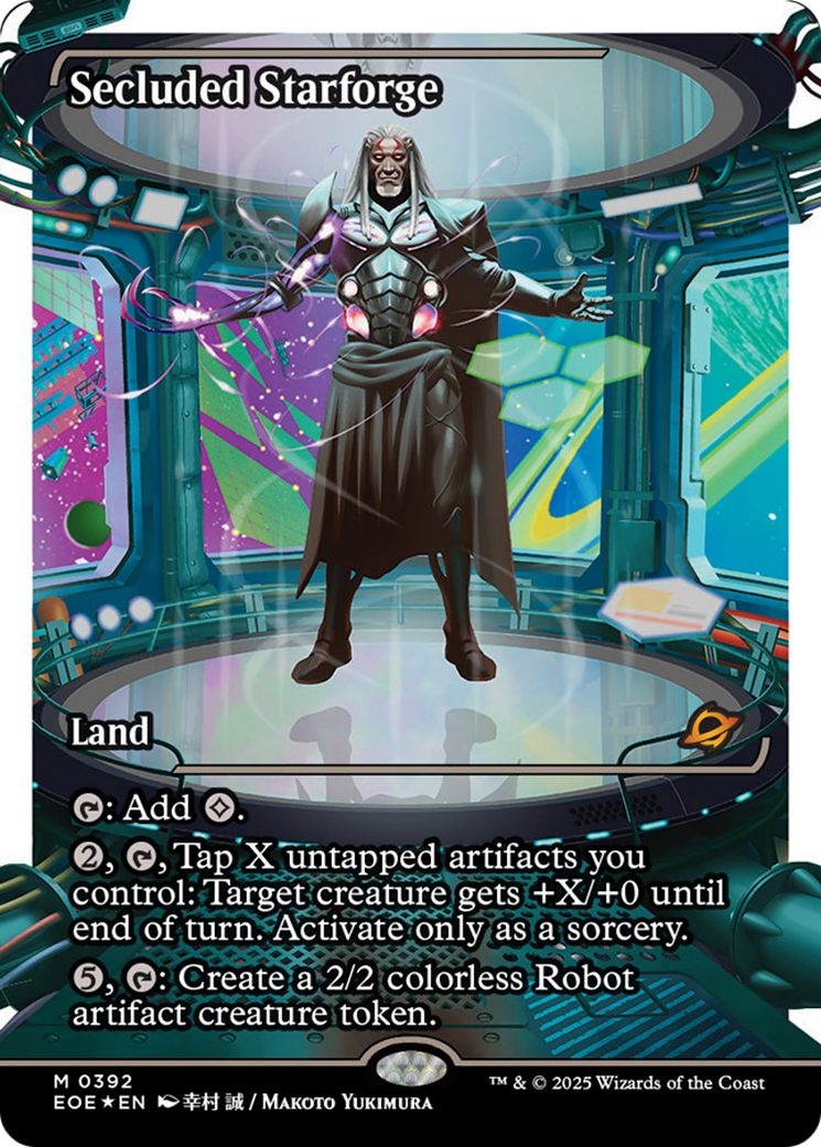 Secluded Starforge (Showcase) (Fracture Foil) [Edge of Eternities] MTG Single Magic: The Gathering | Red Claw Gaming