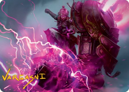 Voltage Surge Art Card (Gold-Stamped Signature) [Kamigawa: Neon Dynasty Art Series] MTG Single Magic: The Gathering | Red Claw Gaming