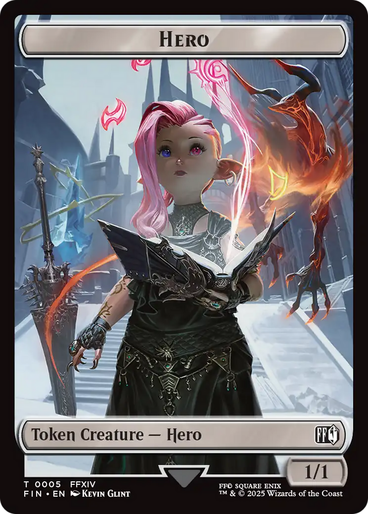 Hero (0005) // Wizard (0015) Double-Sided Token [FINAL FANTASY Tokens] MTG Single Magic: The Gathering | Red Claw Gaming