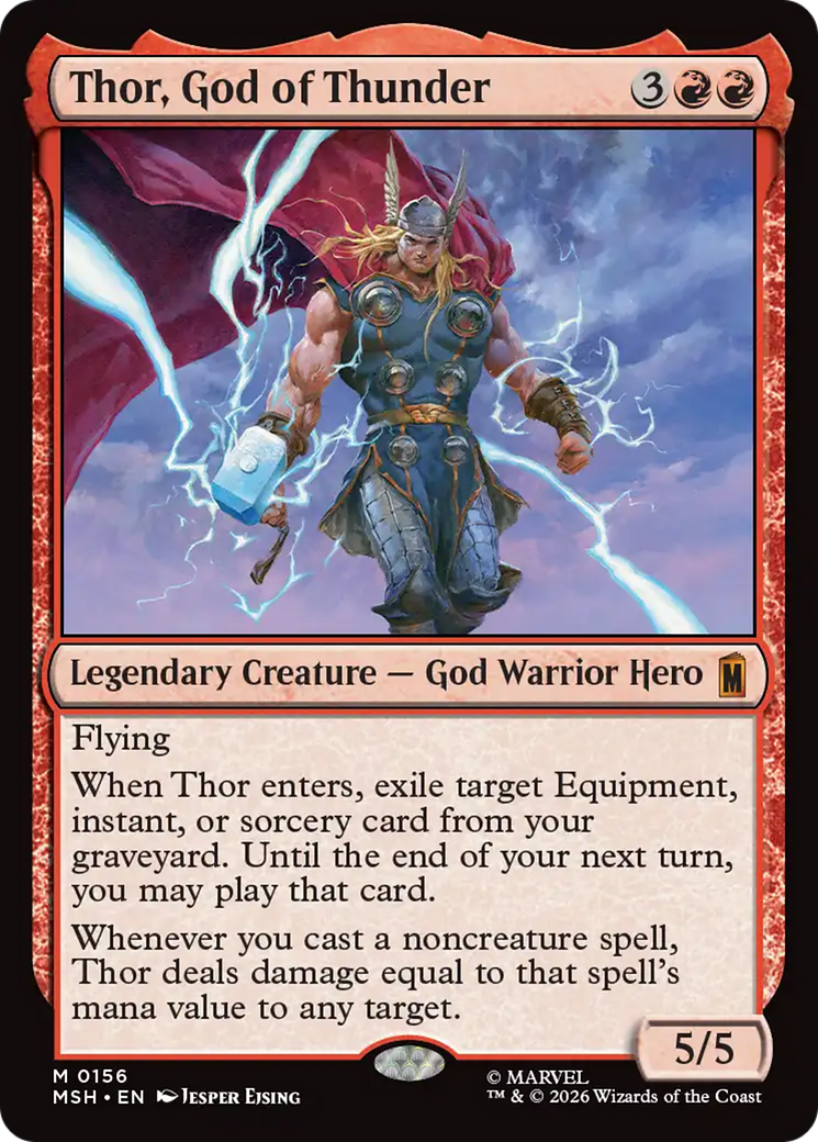 Thor, God of Thunder [Marvel Super Heroes] MTG Single Magic: The Gathering | Red Claw Gaming