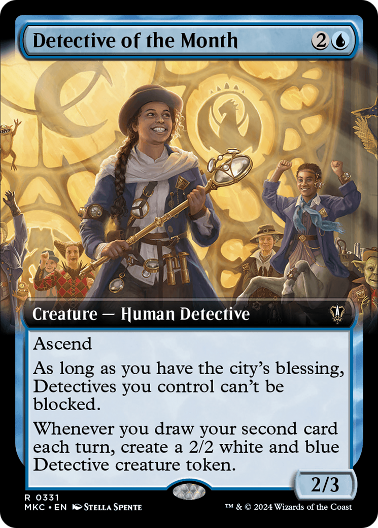 Detective of the Month (Extended Art) [Murders at Karlov Manor Commander] MTG Single Magic: The Gathering    | Red Claw Gaming