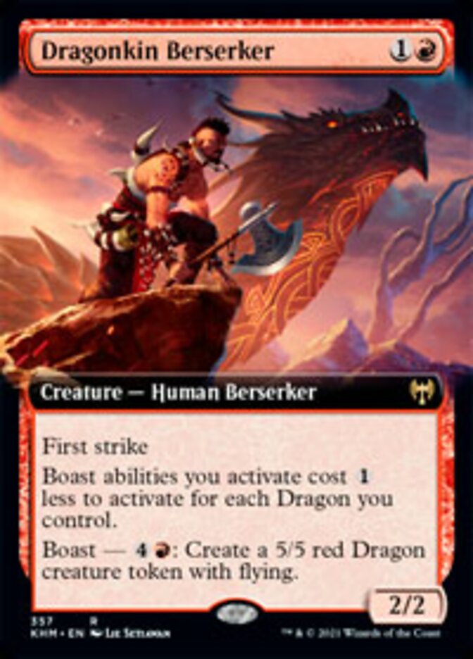Dragonkin Berserker (Extended Art) [Kaldheim] MTG Single Magic: The Gathering | Red Claw Gaming