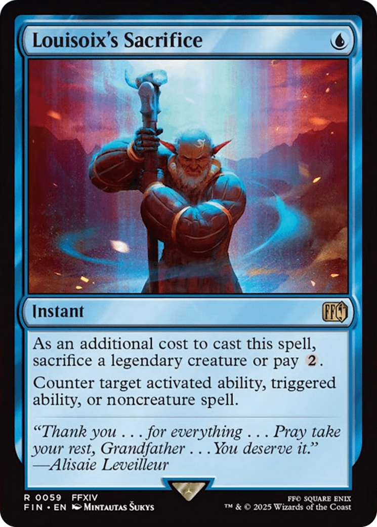 Louisoix's Sacrifice [FINAL FANTASY] MTG Single Magic: The Gathering | Red Claw Gaming