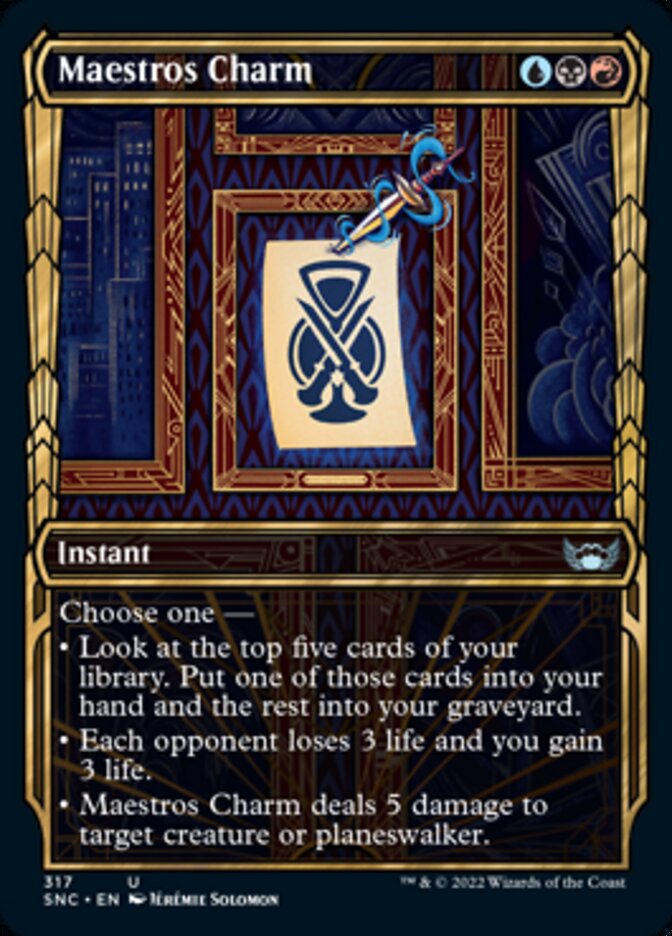 Maestros Charm (Showcase Golden Age) [Streets of New Capenna] MTG Single Magic: The Gathering | Red Claw Gaming