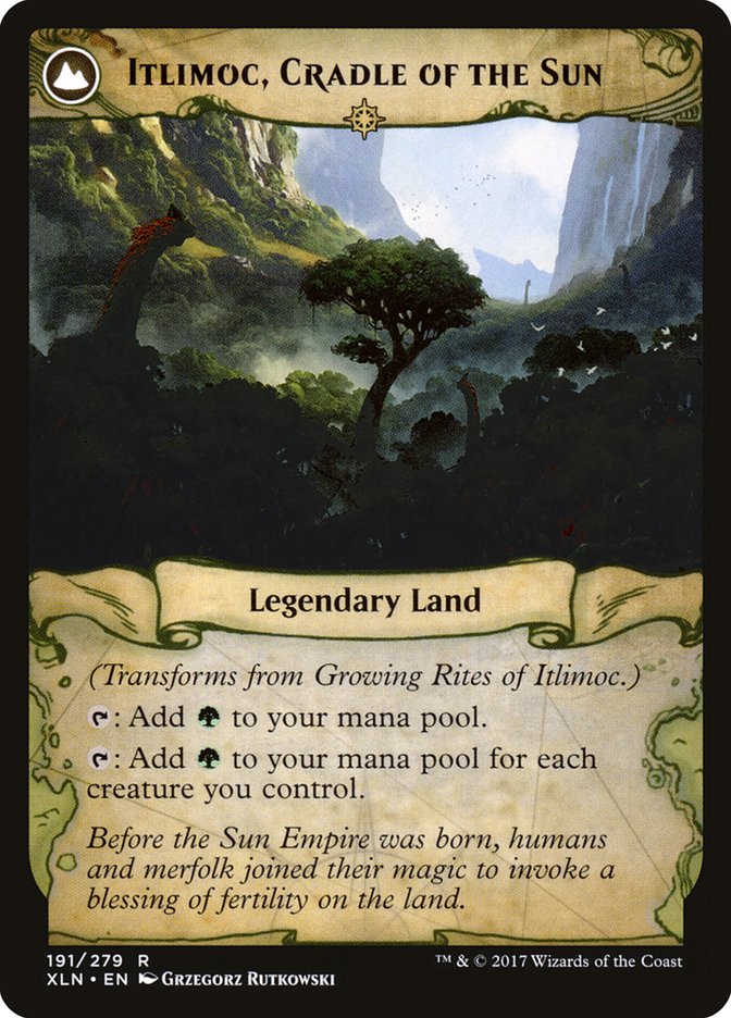 Growing Rites of Itlimoc // Itlimoc, Cradle of the Sun [Ixalan] MTG Single Magic: The Gathering | Red Claw Gaming