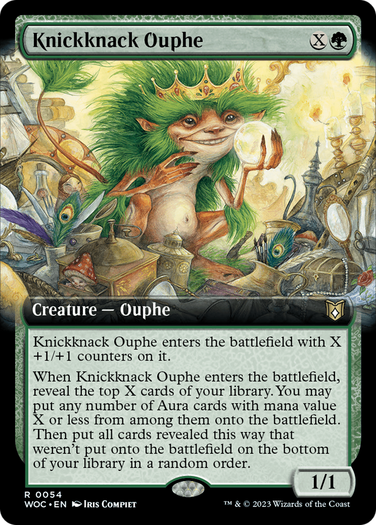 Knickknack Ouphe (Extended Art) [Wilds of Eldraine Commander] MTG Single Magic: The Gathering | Red Claw Gaming