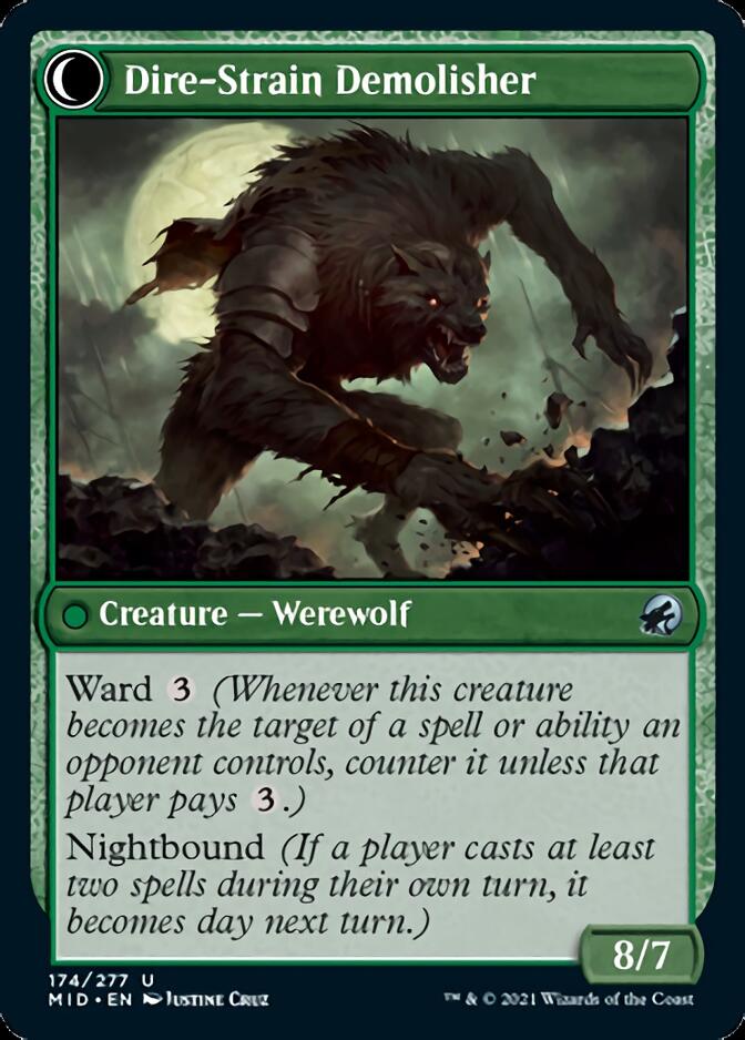 Burly Breaker // Dire-Strain Demolisher [Innistrad: Midnight Hunt] MTG Single Magic: The Gathering | Red Claw Gaming