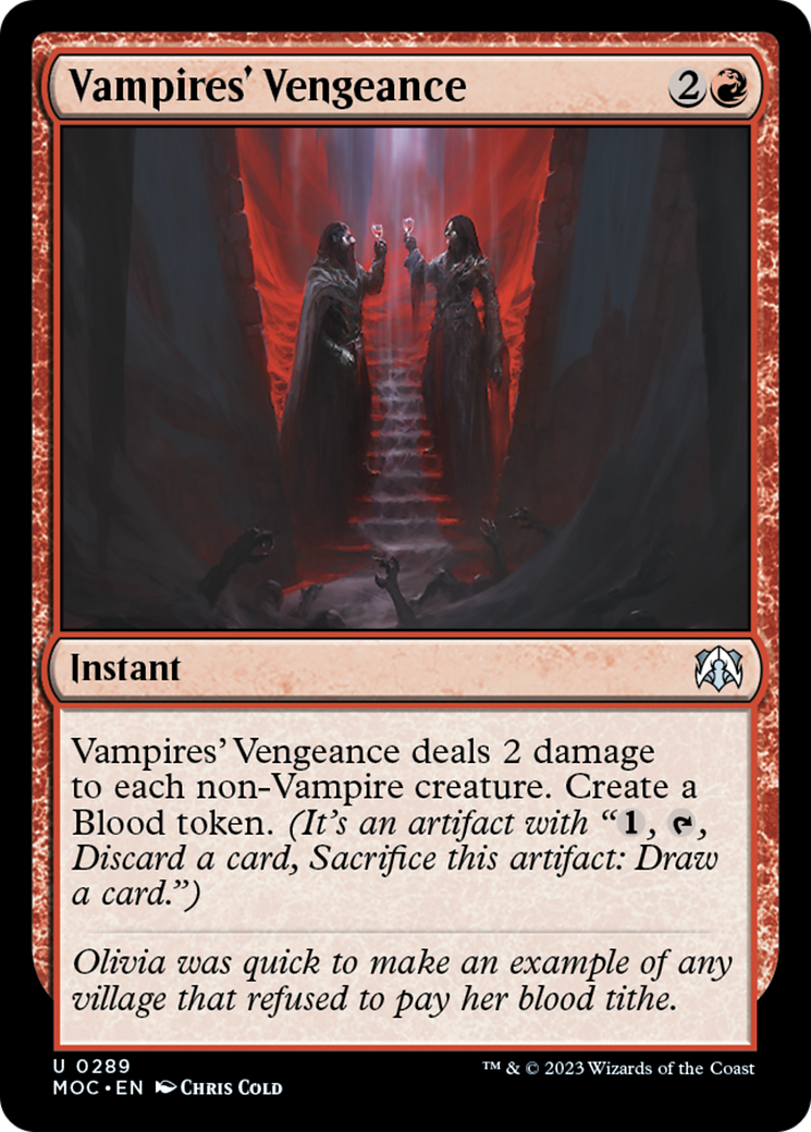 Vampires' Vengeance [March of the Machine Commander] MTG Single Magic: The Gathering | Red Claw Gaming