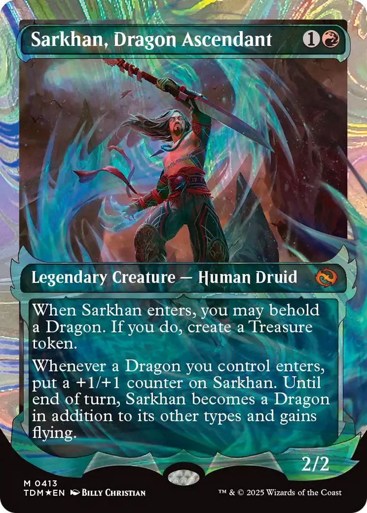Sarkhan, Dragon Ascendant (0413) (Showcase) (Halo Foil) [Tarkir: Dragonstorm] MTG Single Magic: The Gathering | Red Claw Gaming