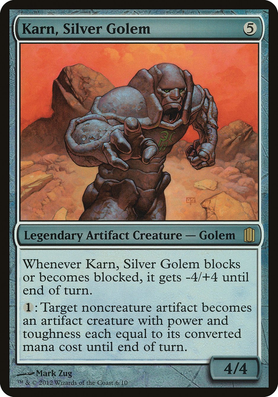 Karn, Silver Golem (Oversized) [Commander's Arsenal Oversized] MTG Single Magic: The Gathering | Red Claw Gaming