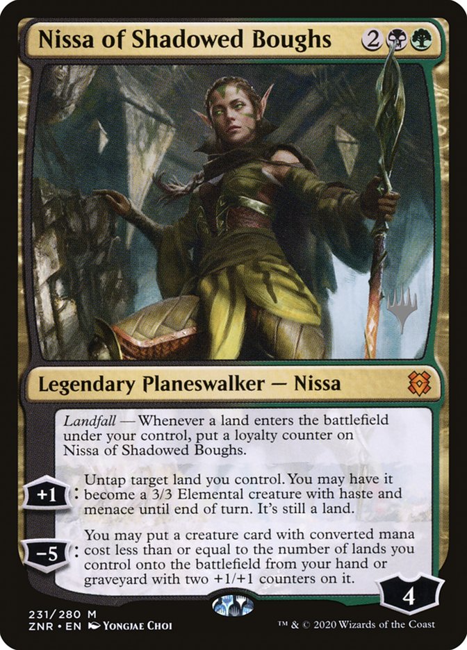 Nissa of Shadowed Boughs (Promo Pack) [Zendikar Rising Promos] MTG Single Magic: The Gathering | Red Claw Gaming