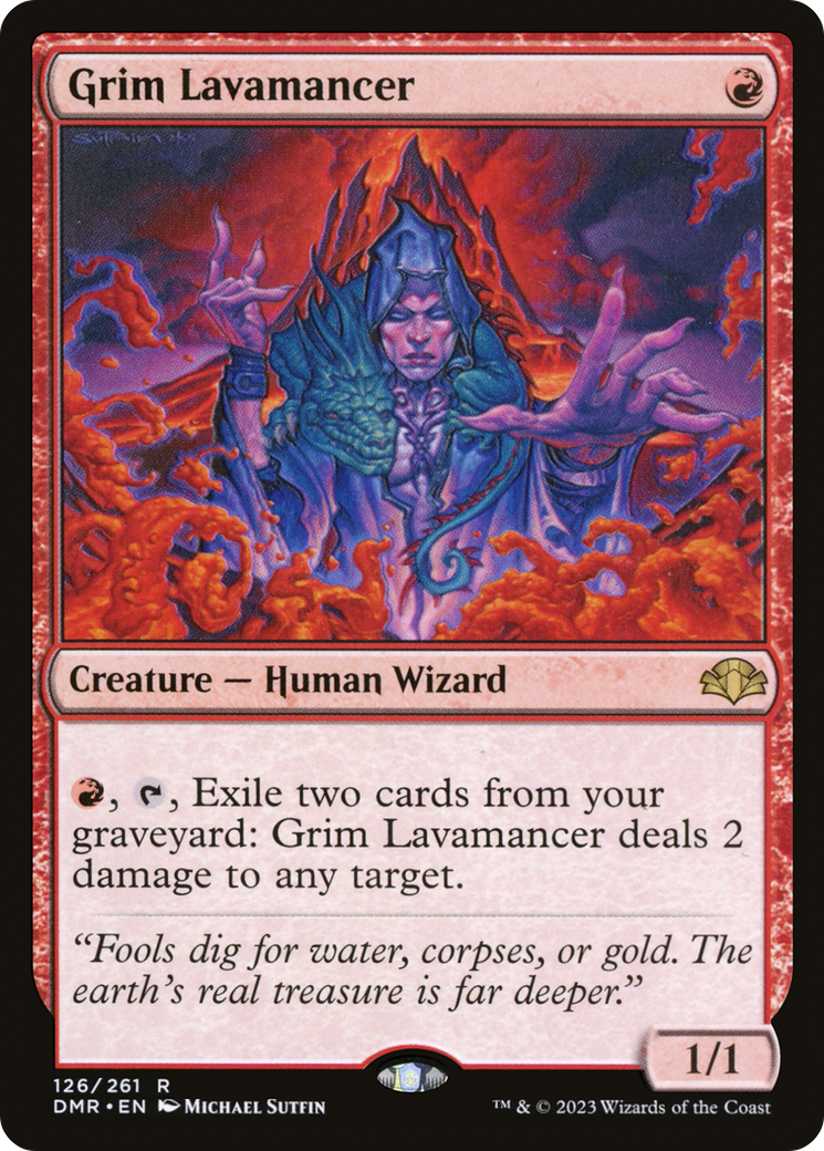 Grim Lavamancer [Dominaria Remastered] MTG Single Magic: The Gathering | Red Claw Gaming