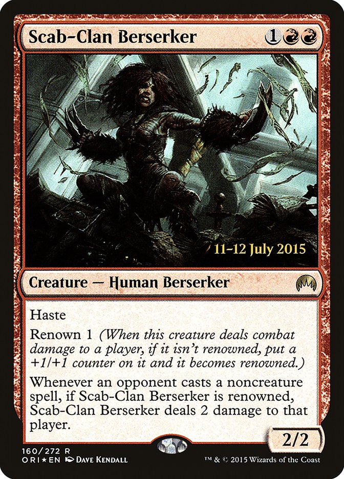 Scab-Clan Berserker [Magic Origins Prerelease Promos] MTG Single Magic: The Gathering | Red Claw Gaming