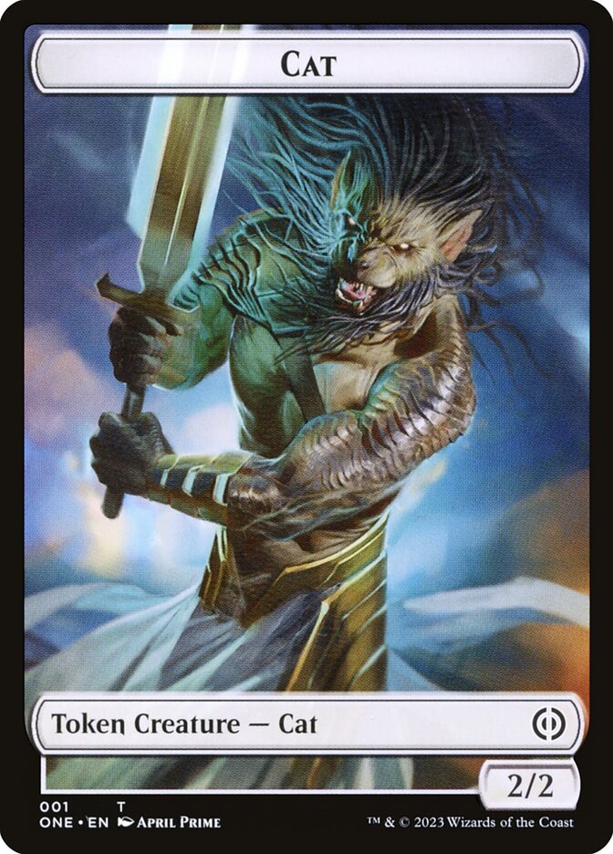 Phyrexian Mite (012) // Cat Double-Sided Token [Phyrexia: All Will Be One Tokens] MTG Single Magic: The Gathering | Red Claw Gaming