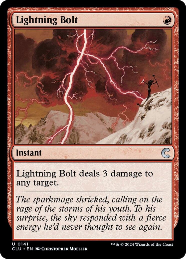 Lightning Bolt [Ravnica: Clue Edition] MTG Single Magic: The Gathering | Red Claw Gaming