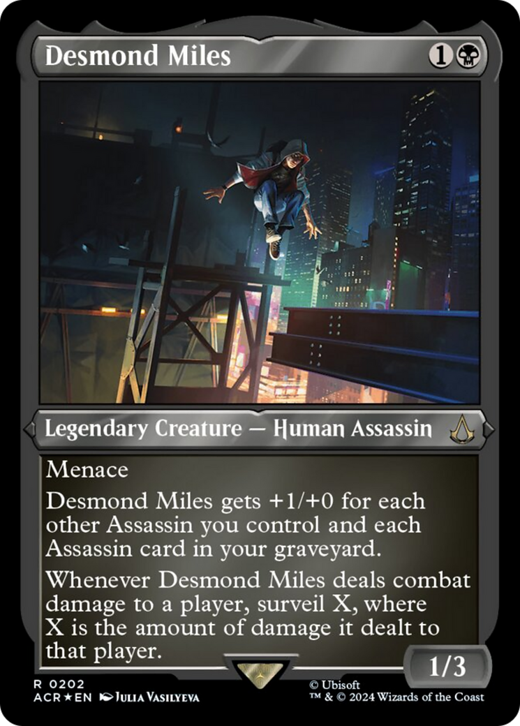 Desmond Miles (Foil Etched) [Assassin's Creed] MTG Single Magic: The Gathering | Red Claw Gaming