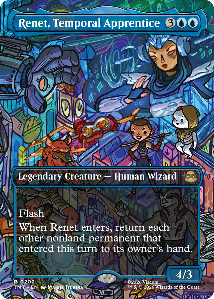 Renet, Temporal Apprentice (Borderless) [Teenage Mutant Ninja Turtles] MTG Single Magic: The Gathering | Red Claw Gaming