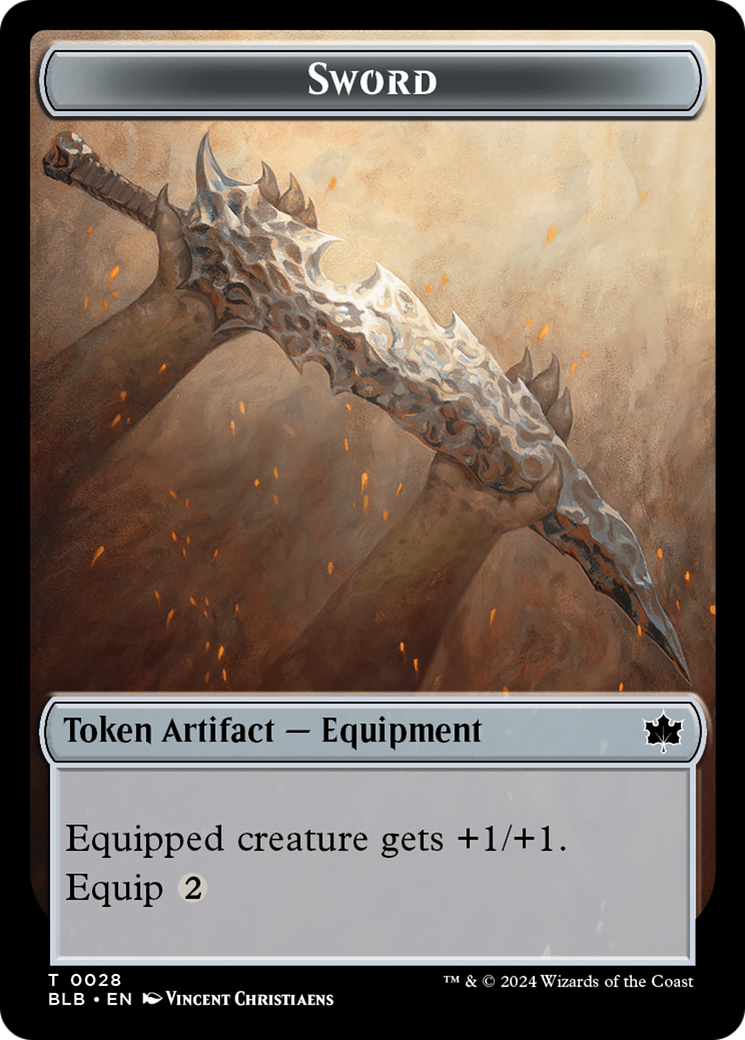 Sword Token [Bloomburrow Tokens] MTG Single Magic: The Gathering | Red Claw Gaming