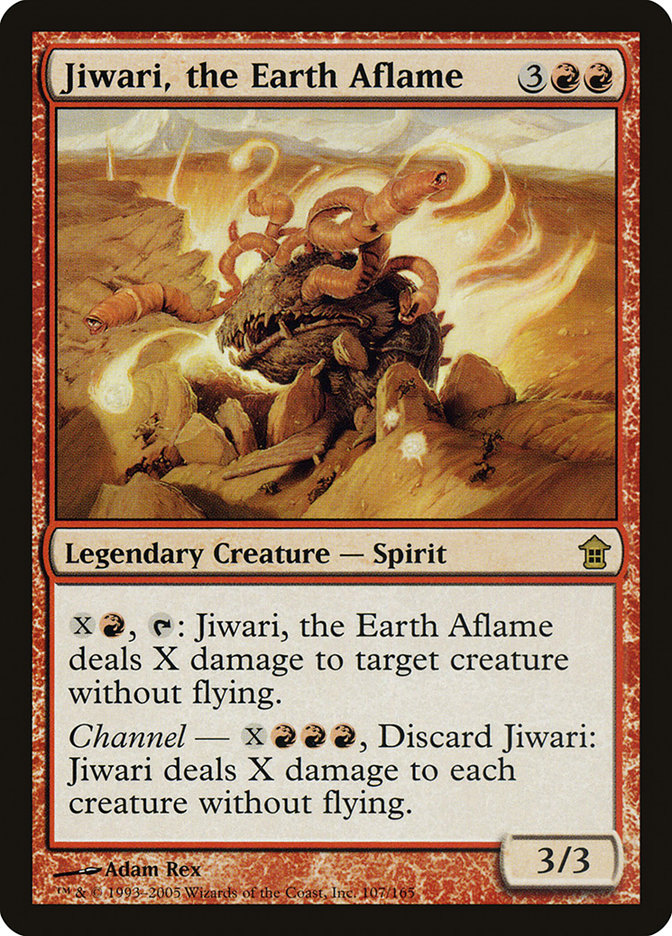 Jiwari, the Earth Aflame [Saviors of Kamigawa] MTG Single Magic: The Gathering    | Red Claw Gaming