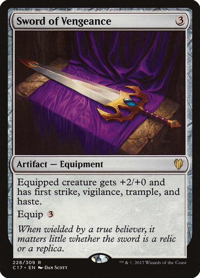 Sword of Vengeance [Commander 2017] MTG Single Magic: The Gathering | Red Claw Gaming