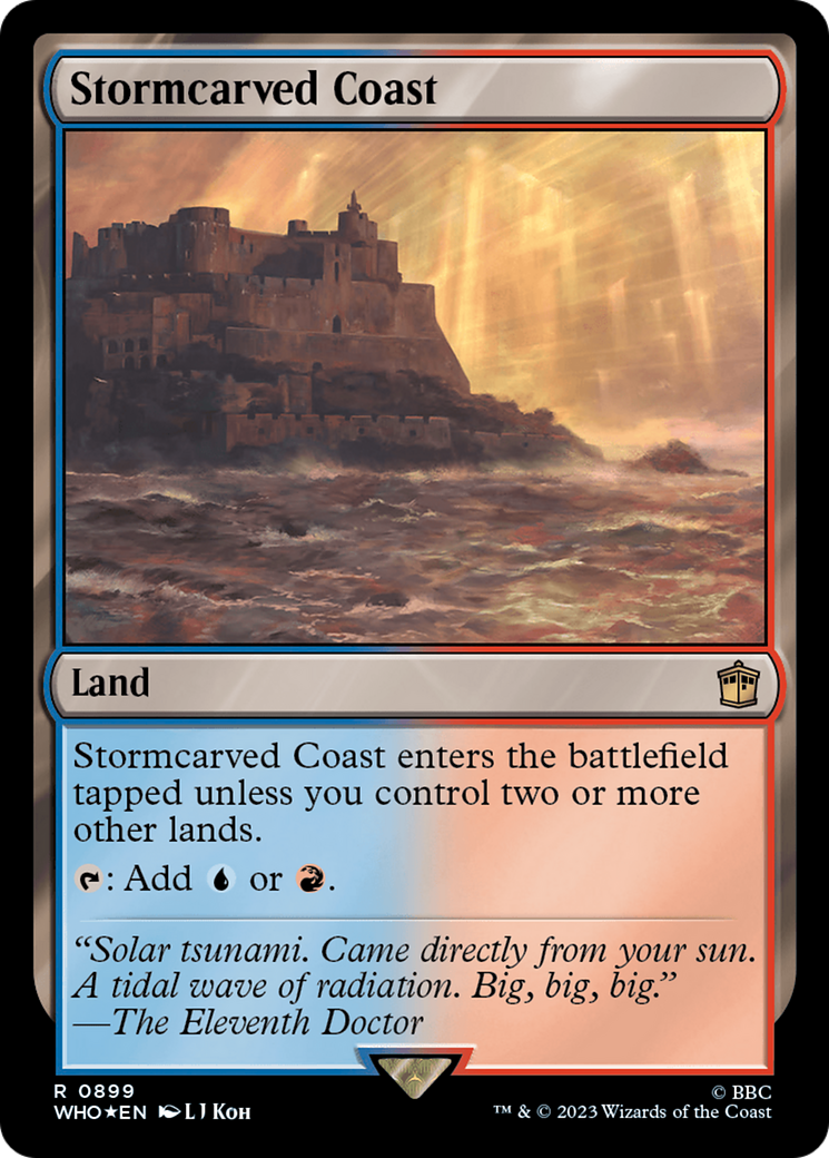 Stormcarved Coast (Surge Foil) [Doctor Who] MTG Single Magic: The Gathering | Red Claw Gaming