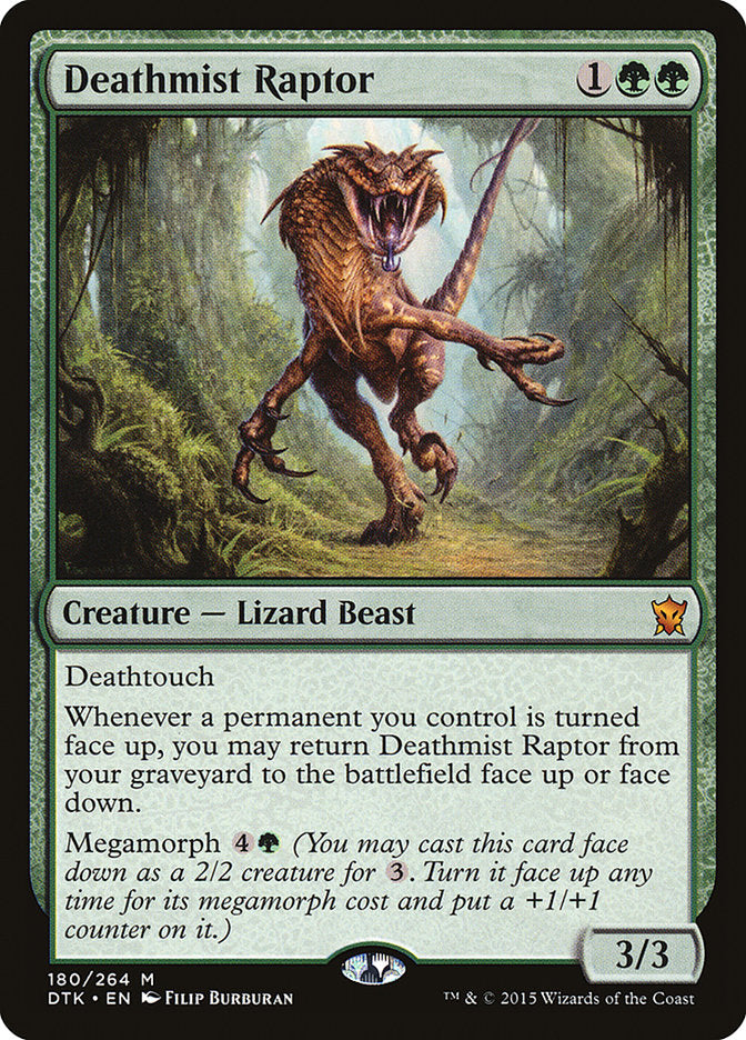 Deathmist Raptor [Dragons of Tarkir] MTG Single Magic: The Gathering | Red Claw Gaming