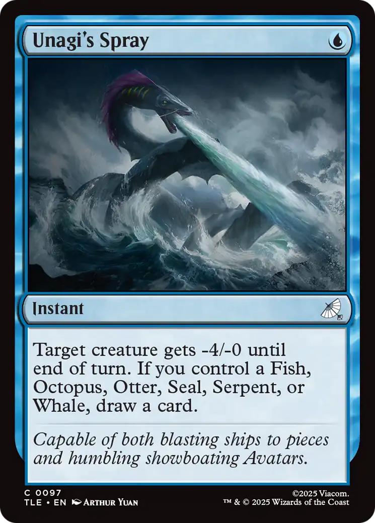 Unagi's Spray [Avatar: The Last Airbender: Eternal-Legal] MTG Single Magic: The Gathering | Red Claw Gaming