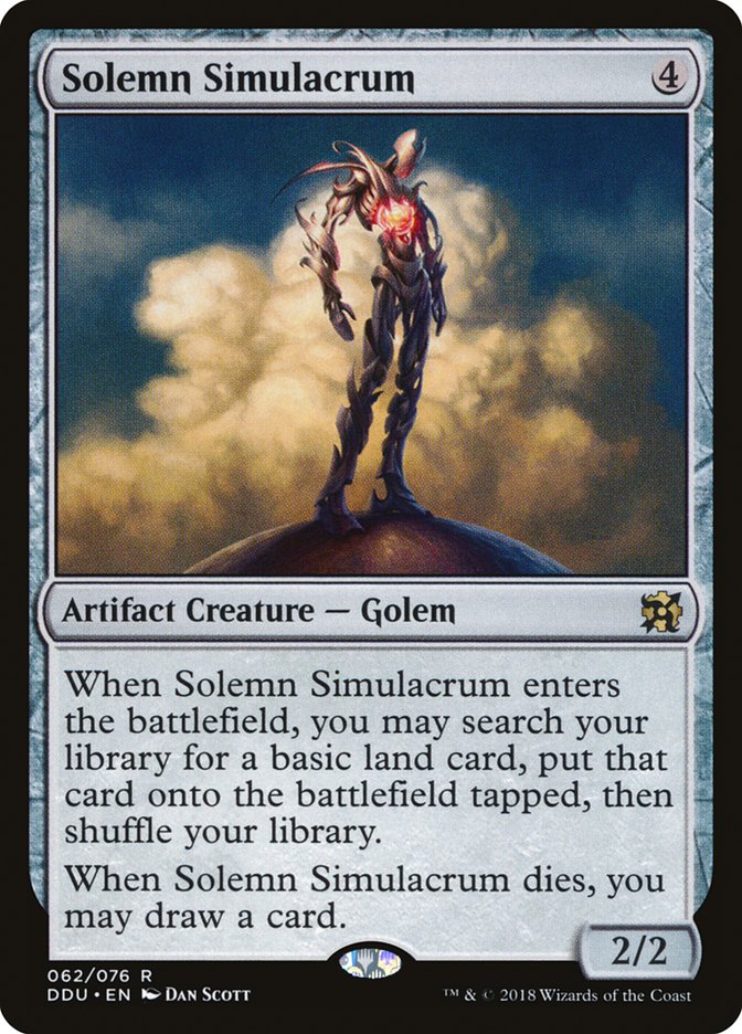 Solemn Simulacrum [Duel Decks: Elves vs. Inventors] MTG Single Magic: The Gathering | Red Claw Gaming