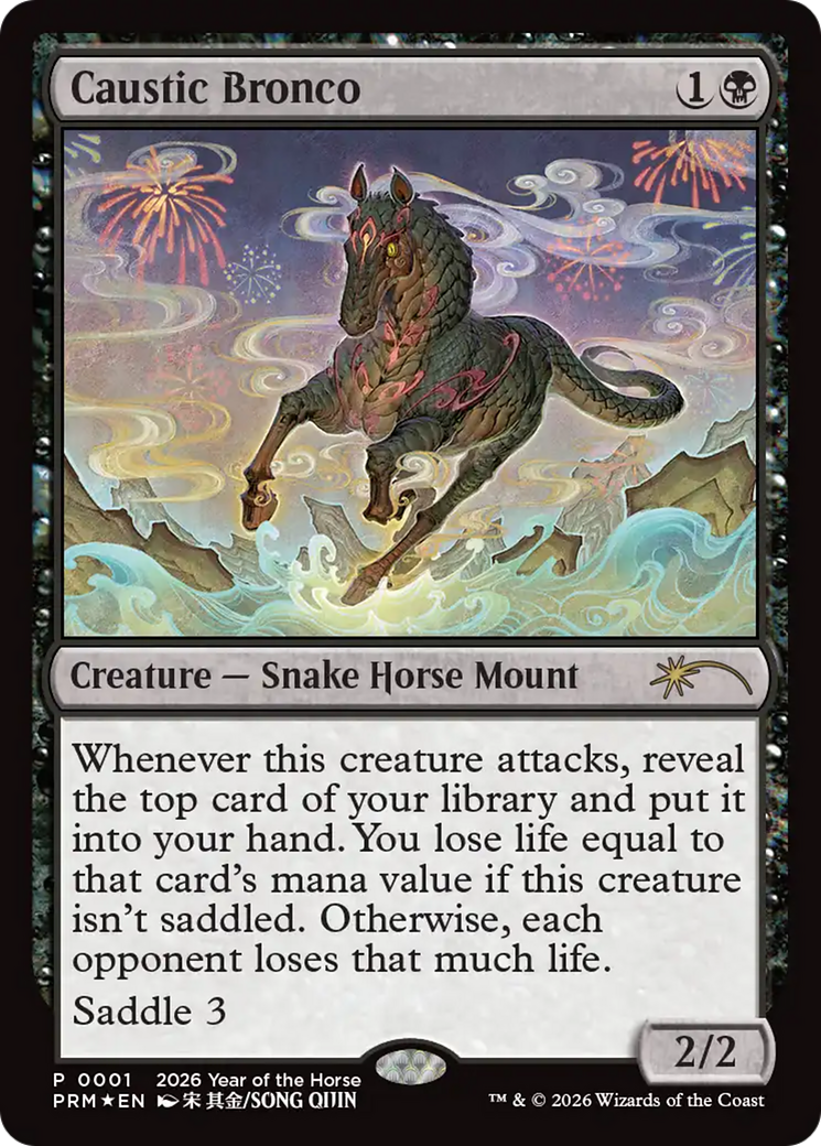 Caustic Bronco (Year of the Horse 2026) [Standard Showdown Promos] MTG Single Magic: The Gathering | Red Claw Gaming