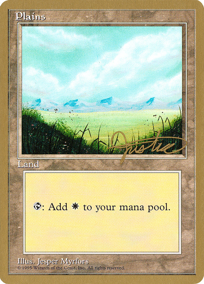 Plains (mj366) (Mark Justice) [Pro Tour Collector Set] MTG Single Magic: The Gathering | Red Claw Gaming