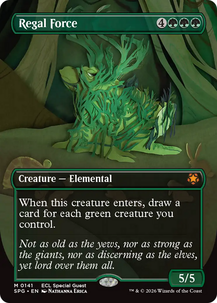 Regal Force (Borderless) [Lorwyn Eclipsed Special Guests] MTG Single Magic: The Gathering | Red Claw Gaming