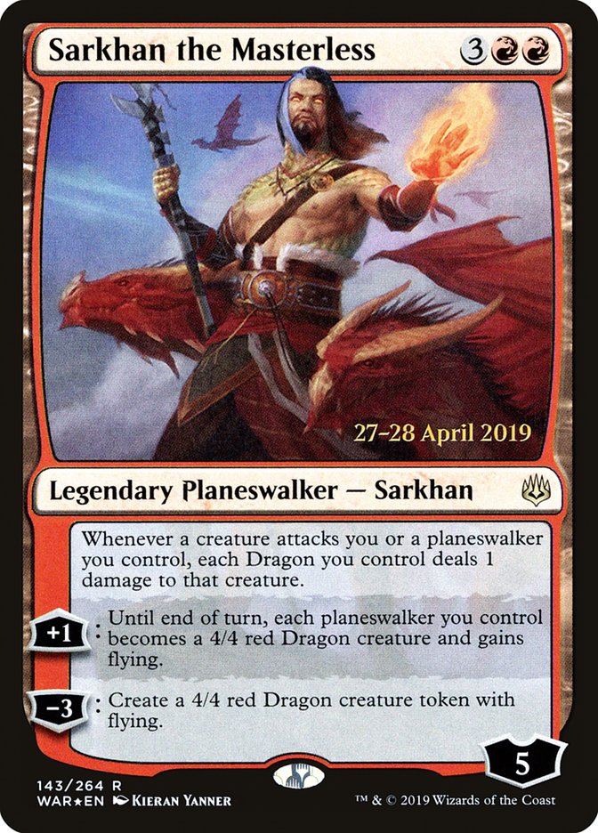 Sarkhan the Masterless [War of the Spark Prerelease Promos] MTG Single Magic: The Gathering | Red Claw Gaming