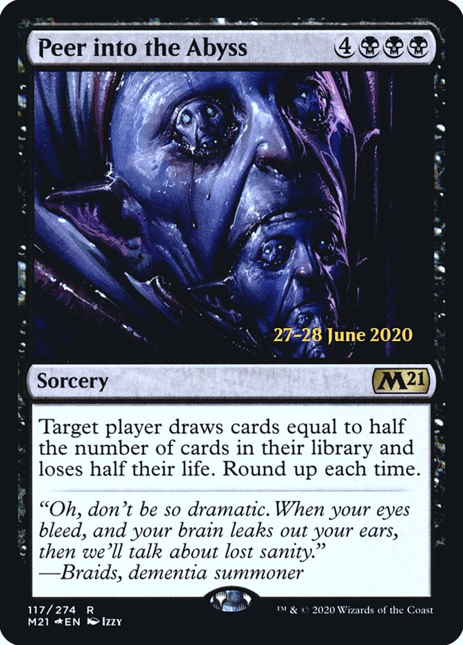 Peer into the Abyss [Core Set 2021 Prerelease Promos] MTG Single Magic: The Gathering | Red Claw Gaming