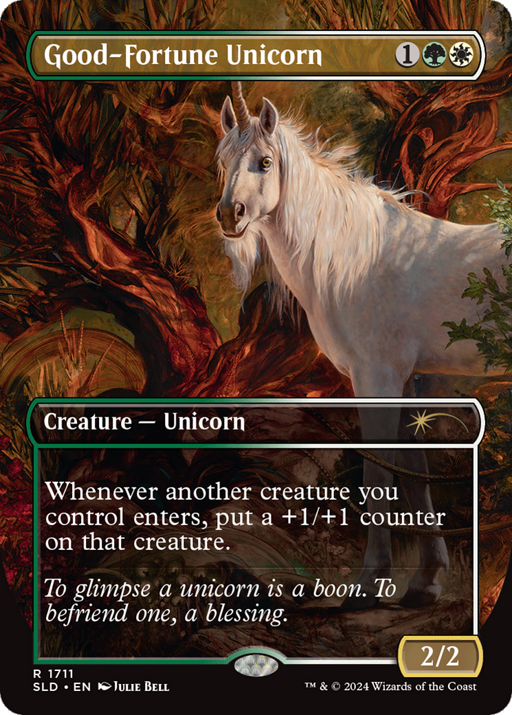 Good-Fortune Unicorn (Rainbow Foil) [Secret Lair Drop Series] MTG Single Magic: The Gathering | Red Claw Gaming