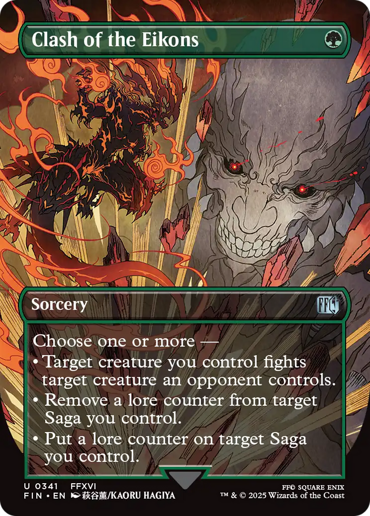 Clash of the Eikons (Borderless) [FINAL FANTASY] MTG Single Magic: The Gathering | Red Claw Gaming