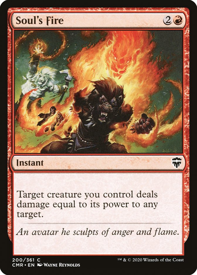 Soul's Fire [Commander Legends] MTG Single Magic: The Gathering | Red Claw Gaming