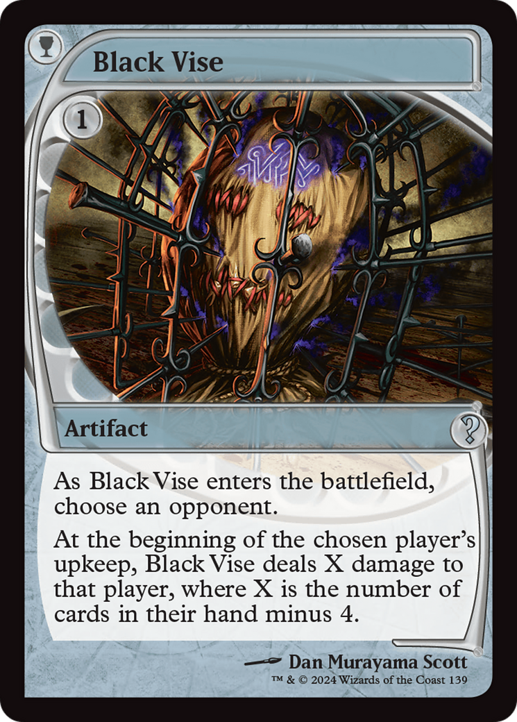 Black Vise (Future Sight) [Mystery Booster 2] MTG Single Magic: The Gathering | Red Claw Gaming