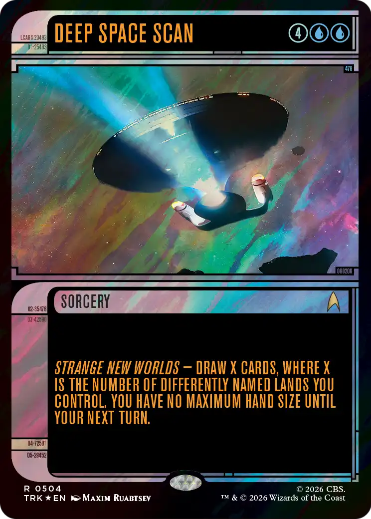 Deep Space Scan (Showcase) (Surge Foil) [Star Trek] MTG Single Magic: The Gathering | Red Claw Gaming