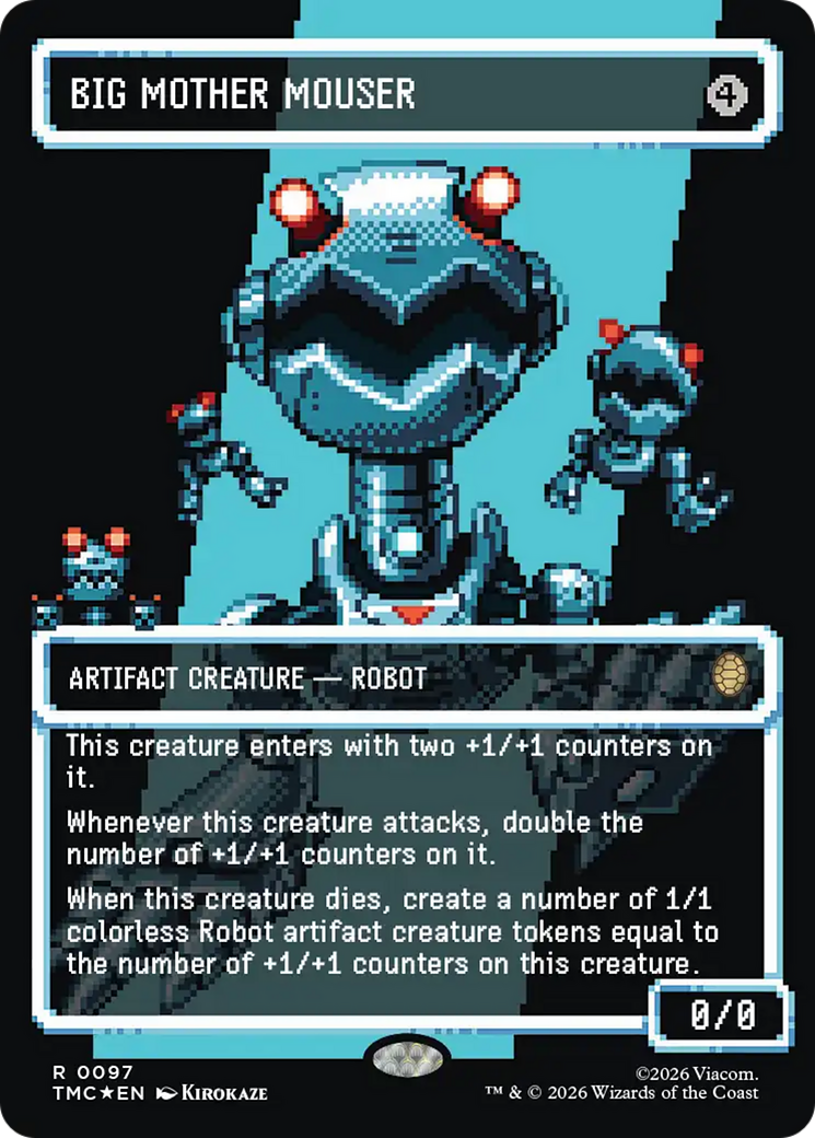 Big Mother Mouser (Borderless) (Surge Foil) [Teenage Mutant Ninja Turtles Commander] MTG Single Magic: The Gathering | Red Claw Gaming