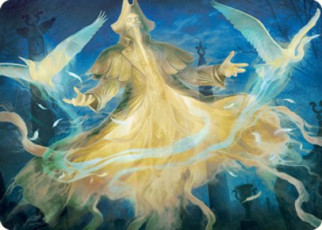 Heron-Blessed Geist Art Card [Innistrad: Crimson Vow Art Series] MTG Single Magic: The Gathering | Red Claw Gaming