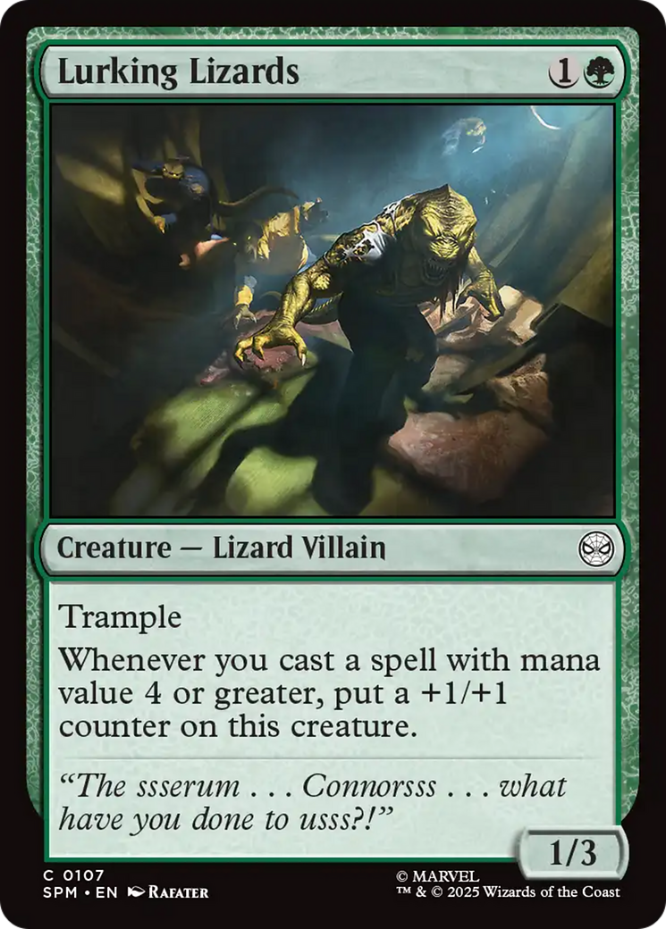 Lurking Lizards [Marvel's Spider-Man] MTG Single Magic: The Gathering | Red Claw Gaming
