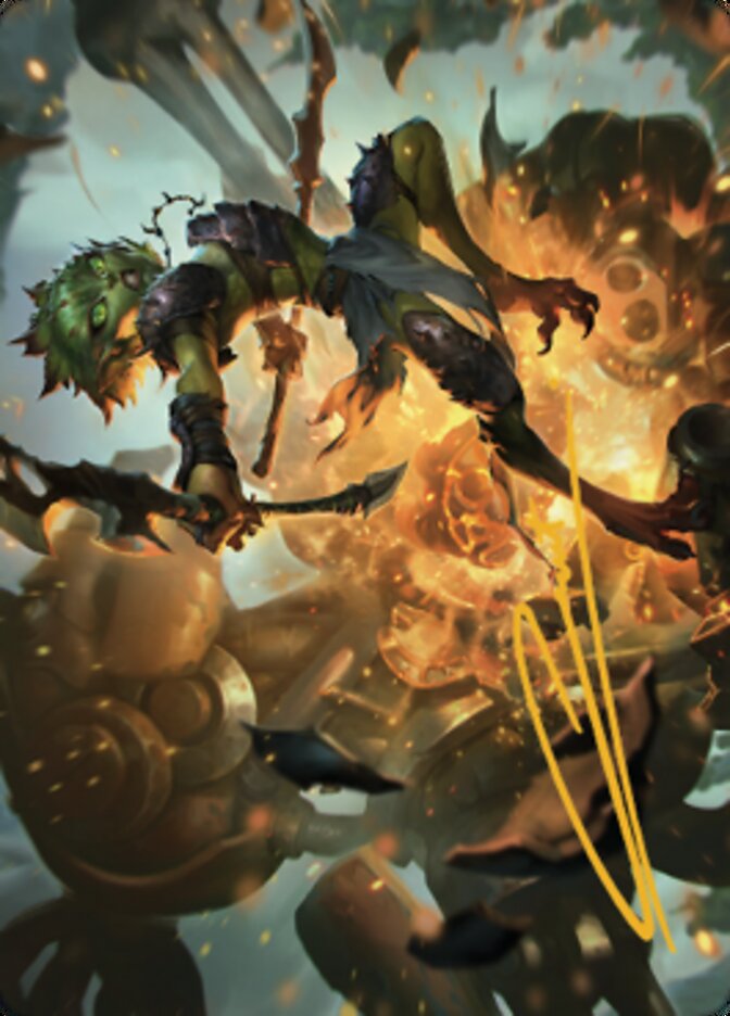 Argothian Sprite Art Card (Gold-Stamped Signature) [The Brothers' War Art Series] MTG Single Magic: The Gathering | Red Claw Gaming