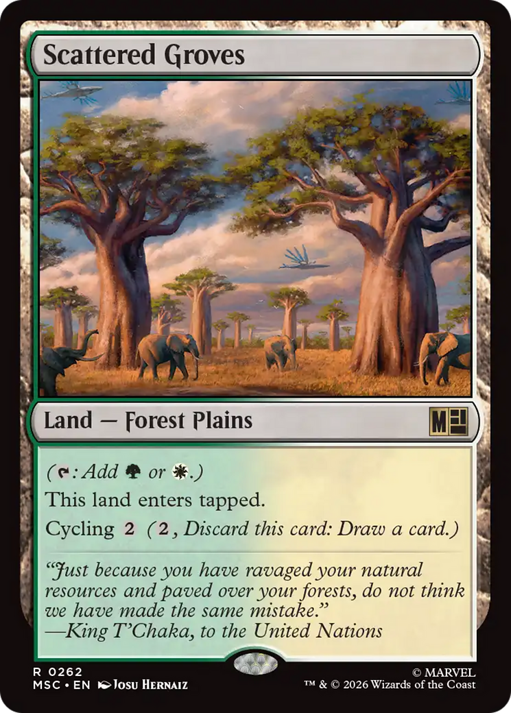 Scattered Groves (Surge Foil) [Marvel Super Heroes Commander] | Red Claw Gaming