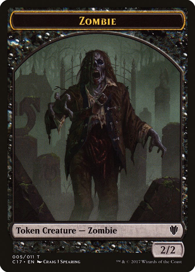 Vampire // Zombie Double-Sided Token [Commander 2017 Tokens] MTG Single Magic: The Gathering | Red Claw Gaming